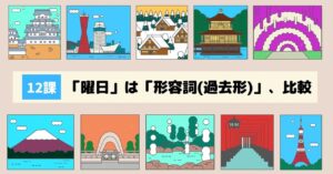 12課　「曜日」は「形容詞(過去形)」、比較