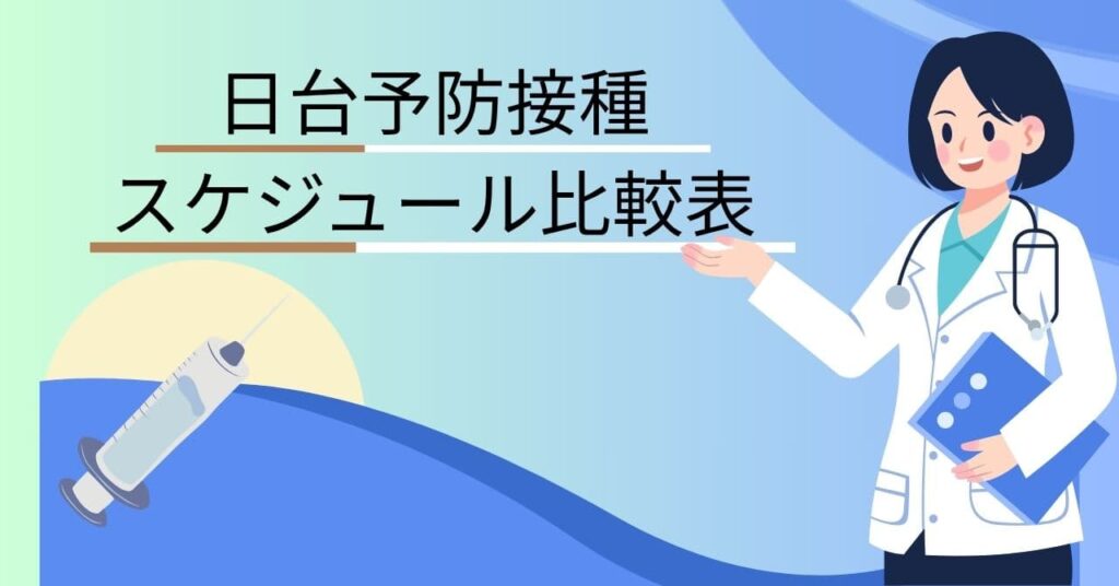 日台予防接種スケジュール比較表